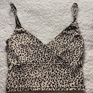 Cheetah print crop top